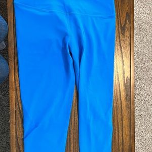 Fabletics Blue Pull On Ankle Skinny Athletic Workout Leggings Size Medium